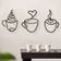 Shein [Luxury Iron Art Wall Hanging Art] 1pc/3pcs Modern Black Metal Coffee Cup Wall Hanging Art Black Wall Decor
